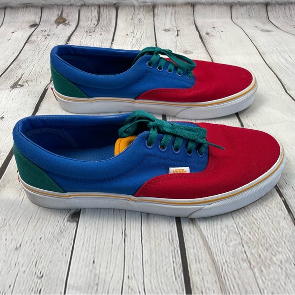 Vans Era Color block Red Green Blue Skater Shoe Size 9 Men’s /10.5 Womens - Picture 6 of 11